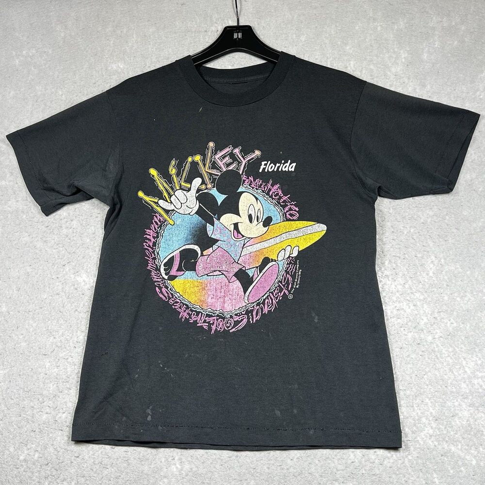 Vintage Mickey Mouse T-Shirt Small California Surf Sherry Best Single Stitch 80s
